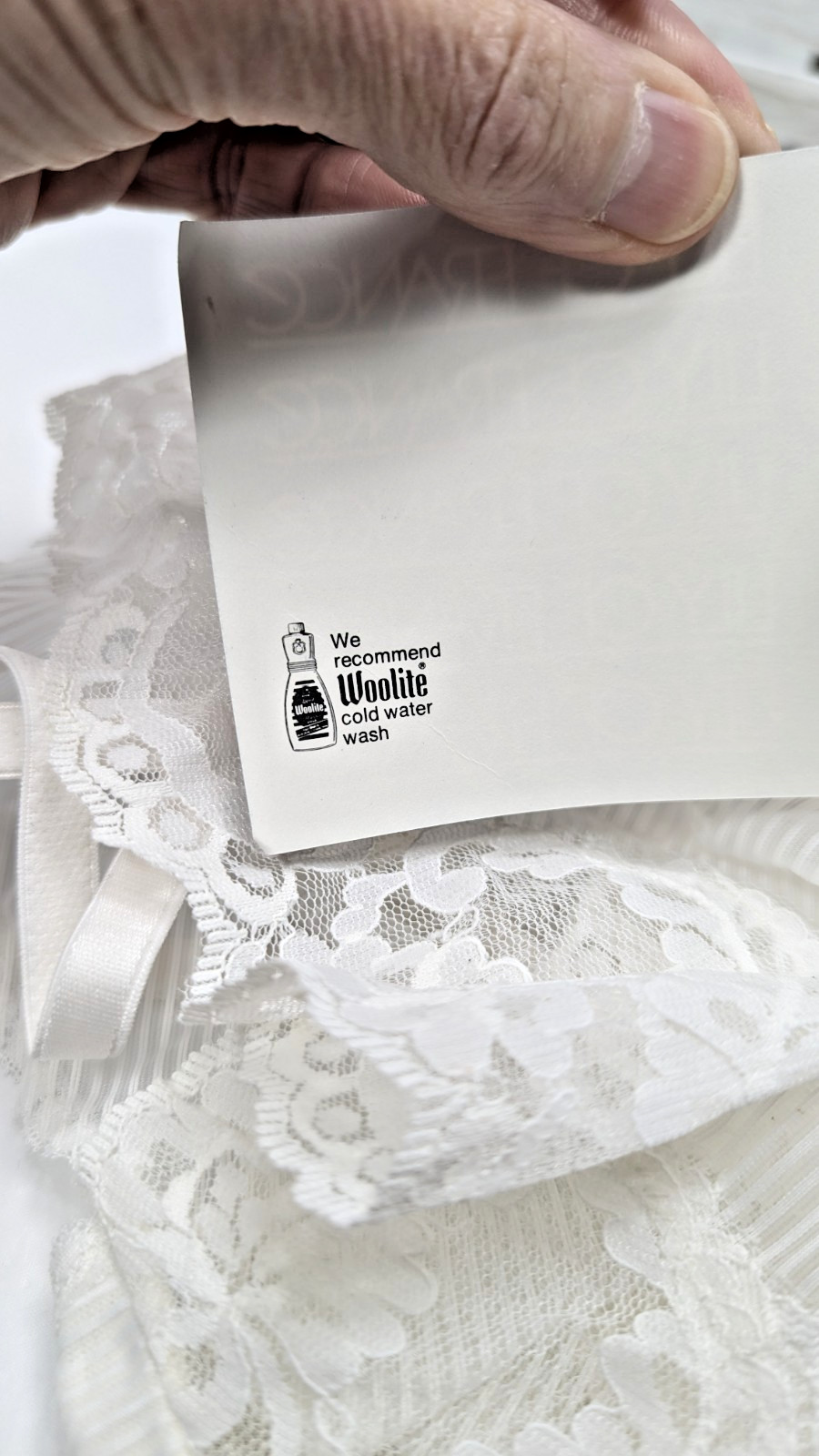 Vintage Lily of France White Size Large Panty Underwear Garter Belt Style 3418