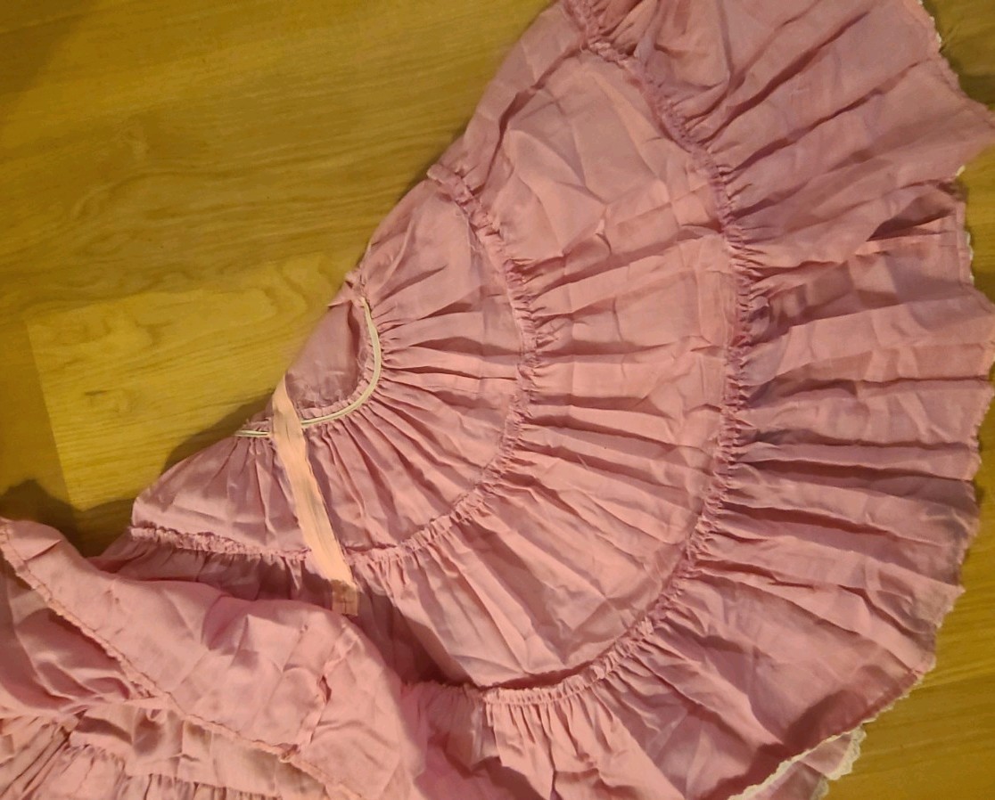 VTG Dress S Light Pink Cottagecore Prairie OOAK See photos WOW