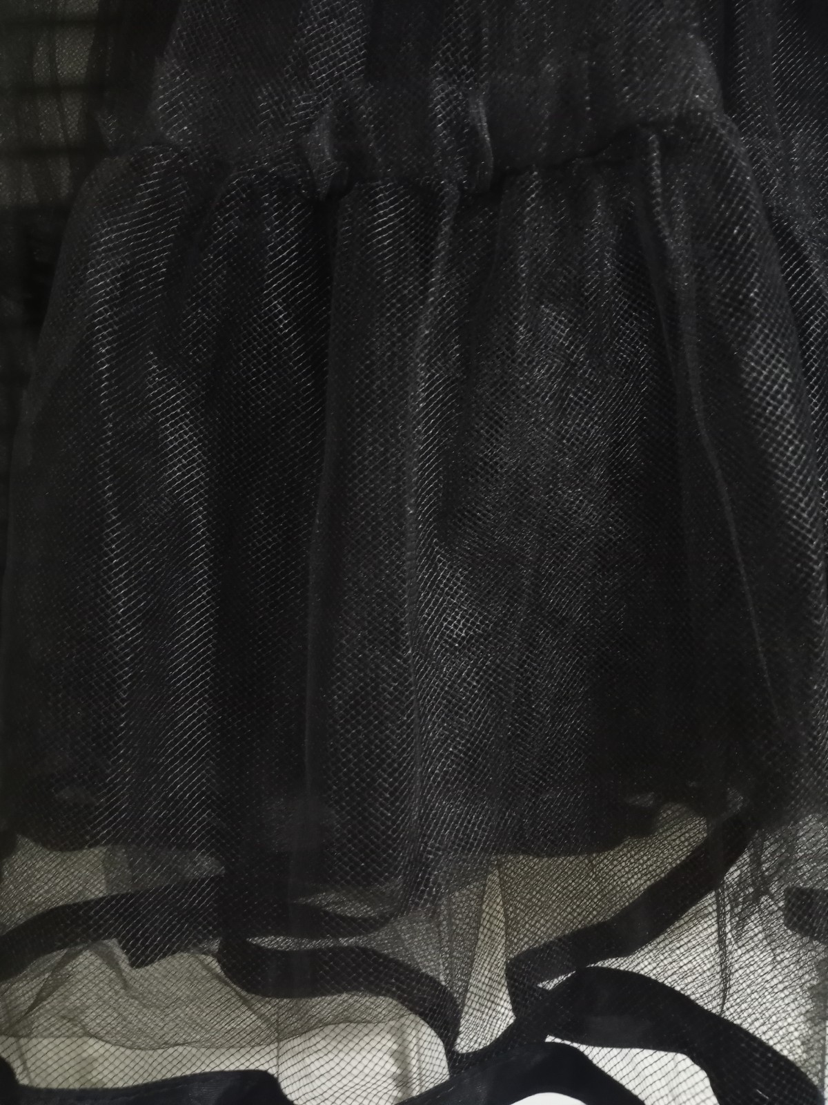 VTG GUNNE SAX Pettiskirt Half Slip UnderSkirt Black Lace Satin Crimlen ~Sz XS/SM