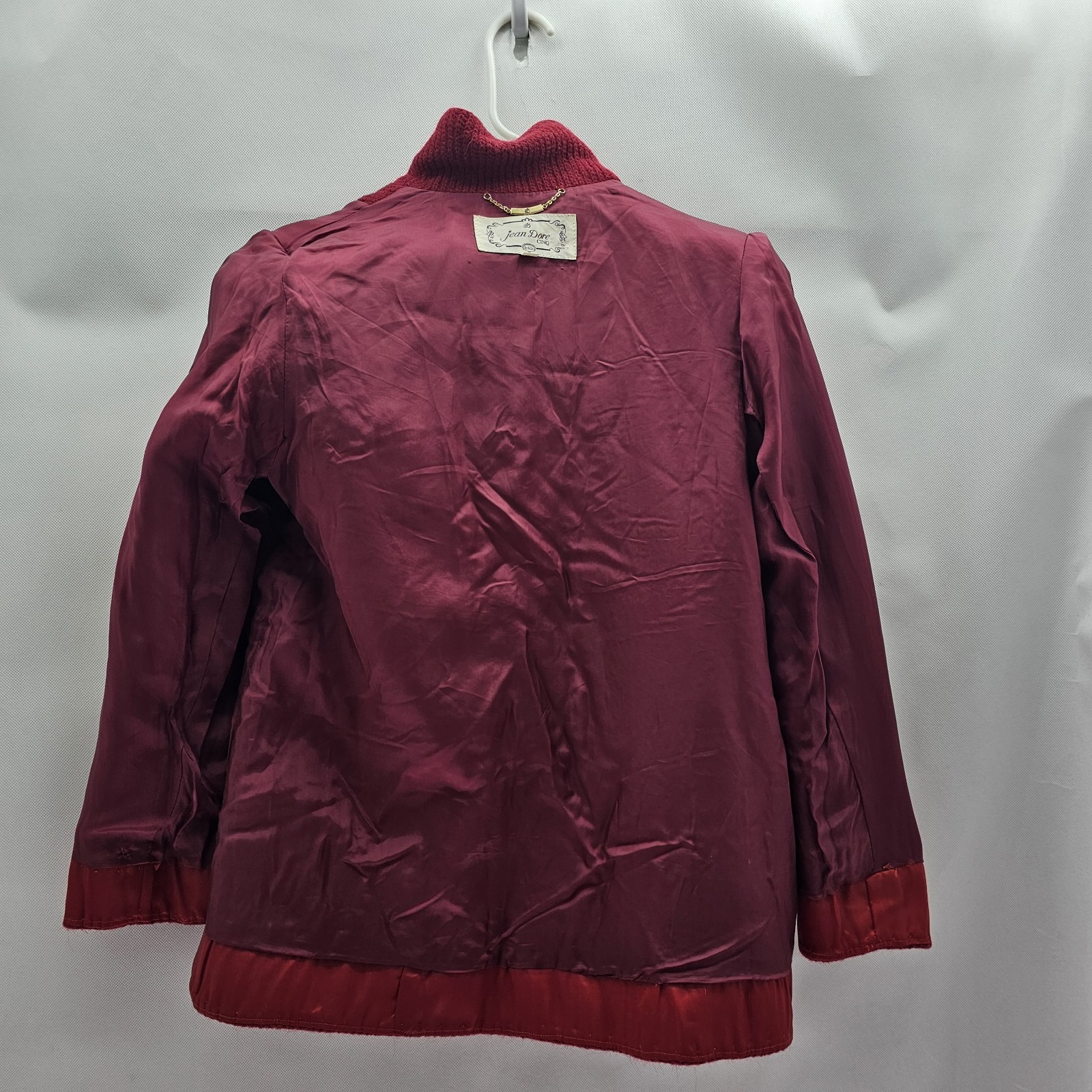 Pre-OVintage Jean Dore Women Chest Size 39 Inches Red Wool/ Mohair Blend Blazer