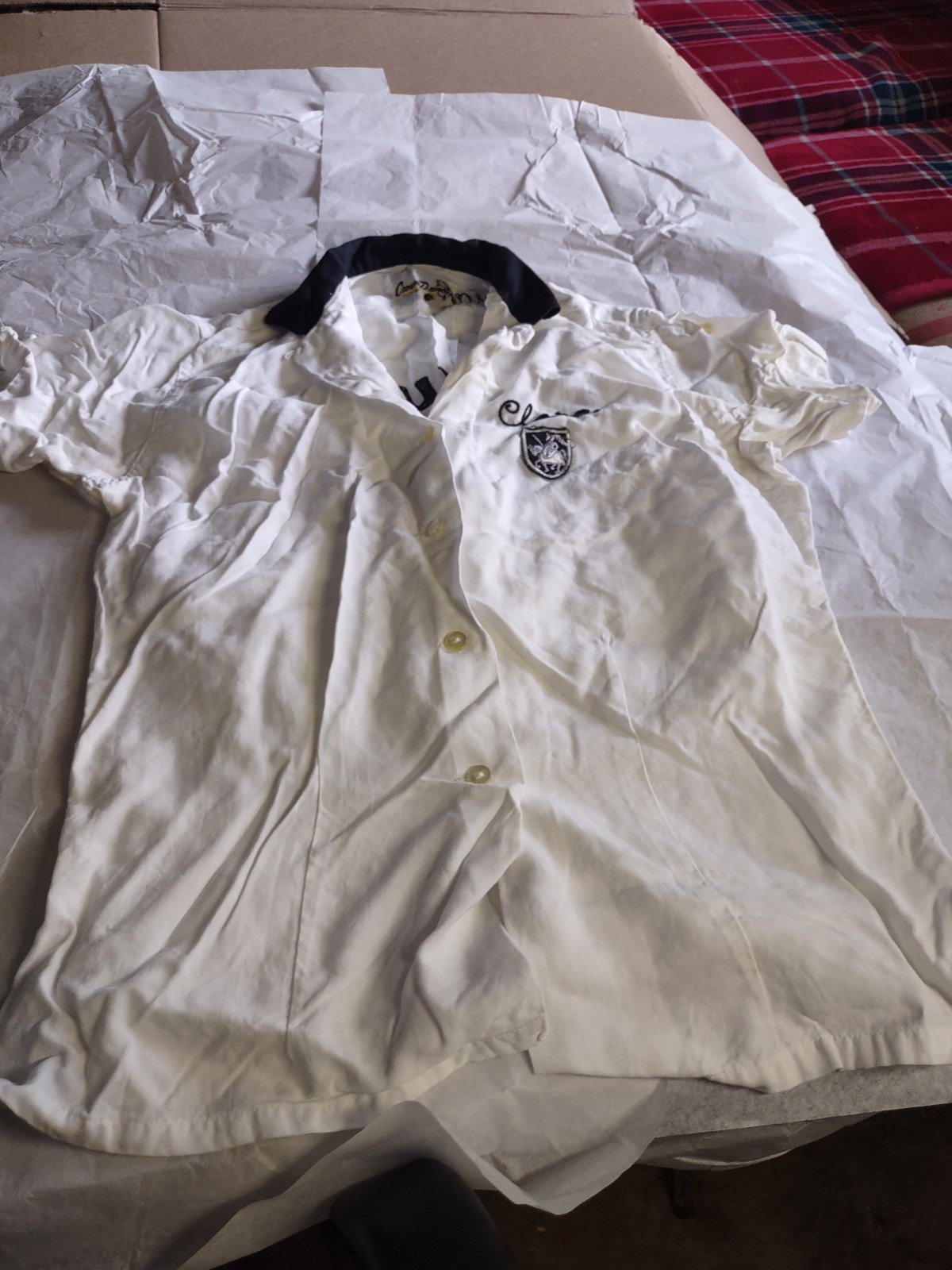 Vintage 60’s Bowling Shirt Stitched Ladies Small ESQUIRE CLEANERS