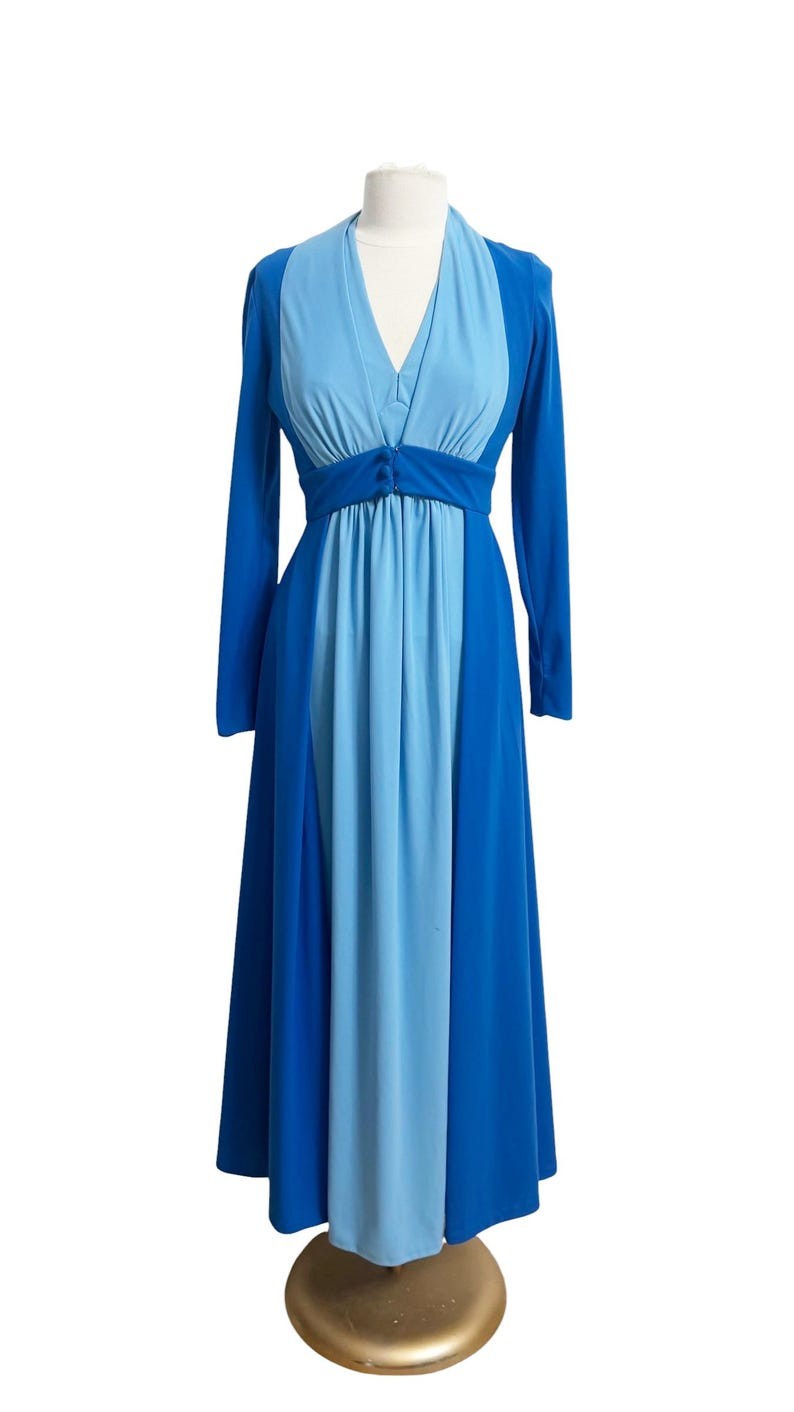 1970s Disco Dress / Studio 54 Dress / 1970s Maxi Dress / Size Medium