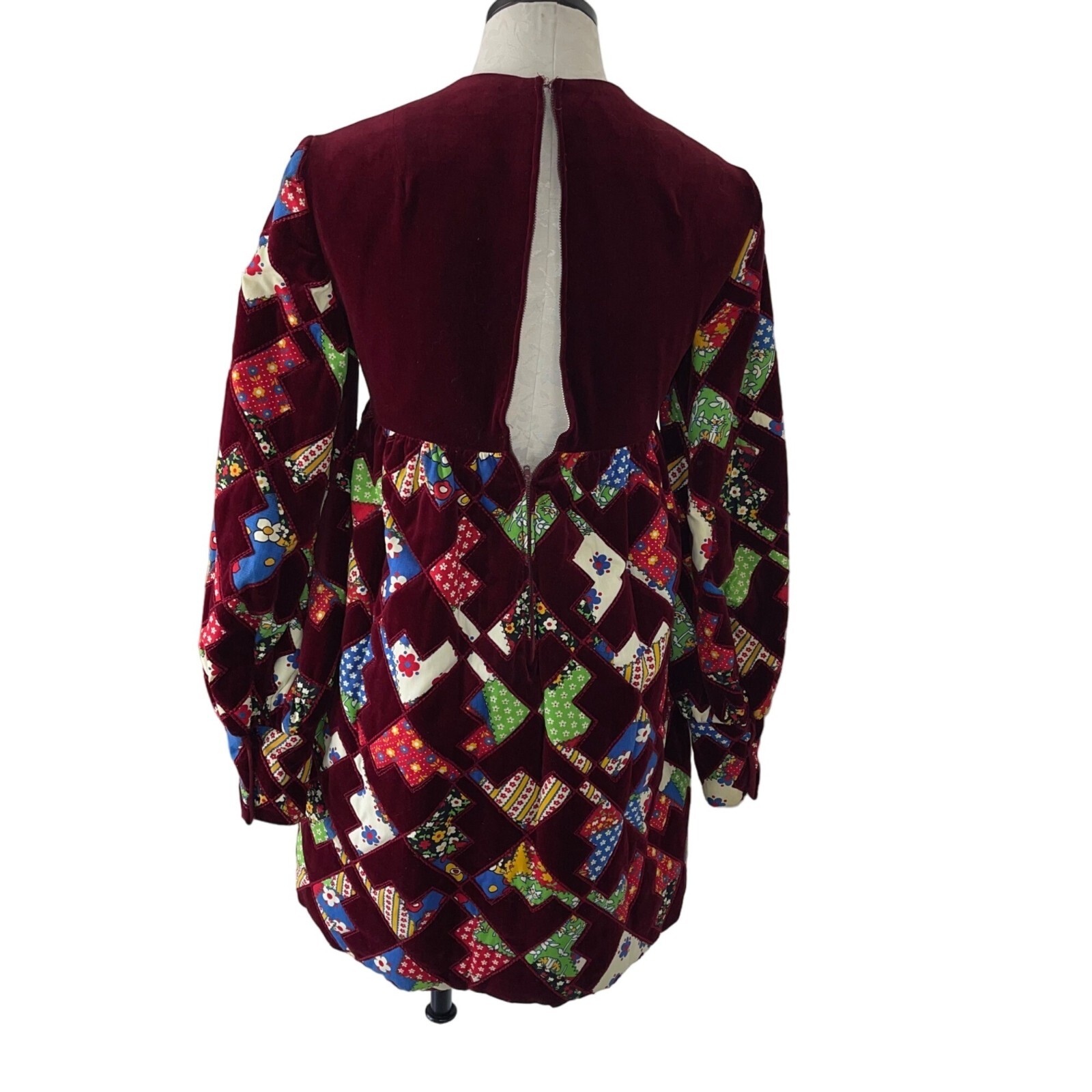I. Magnin Dress Womens Size XS Deep Red Vintage 1960s Mini Gayle Kirkpatrick