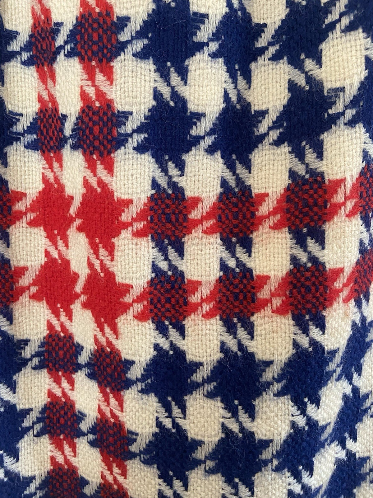 Vintage 60s 70s ILGWU Union Made Red White Blue 100% Wool Skirt Size 5 Americana
