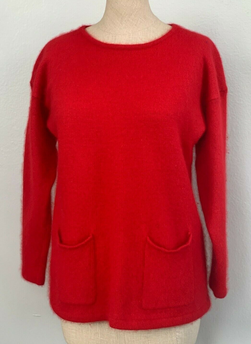 Vintage Effeci Creazoni women’s red angora sweater 80s 90s L