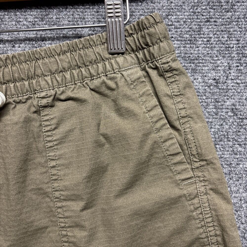 Vuori Olive Green Drawstring Jean-Style Shorts