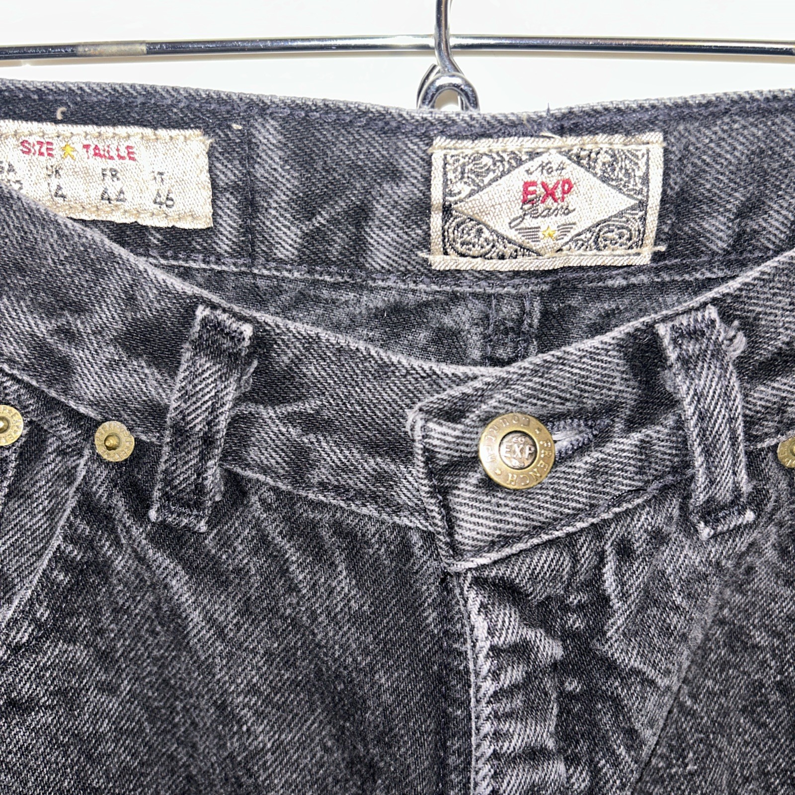 Vintage 80’s Original Barrel Express 100% Cotton Jeans Washed Black 30” Waist