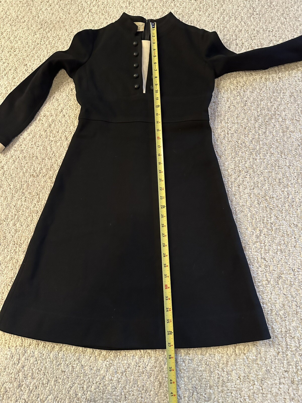 Vintage Kimberly 100% Virgin Wool Stretch Black Womens Dress USA Made Medium