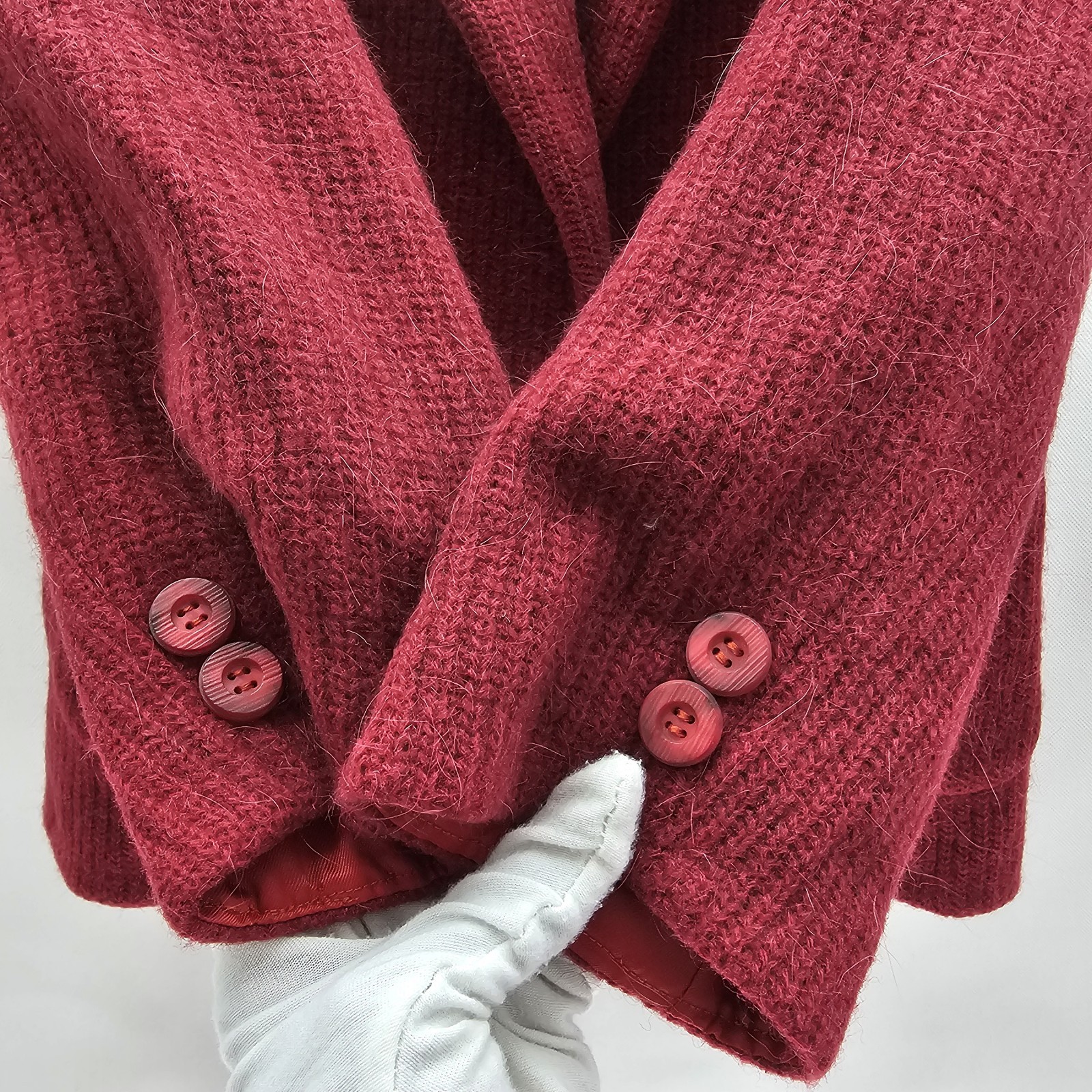 Pre-OVintage Jean Dore Women Chest Size 39 Inches Red Wool/ Mohair Blend Blazer