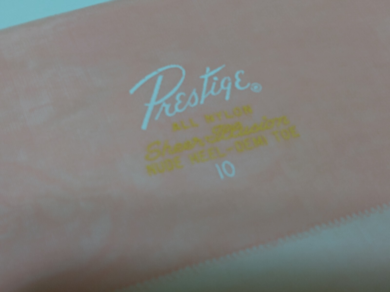 Vintage Prestige Thigh High Pantyhose Pink Illusion Sz 10 Stocking Lot of 5 Pair