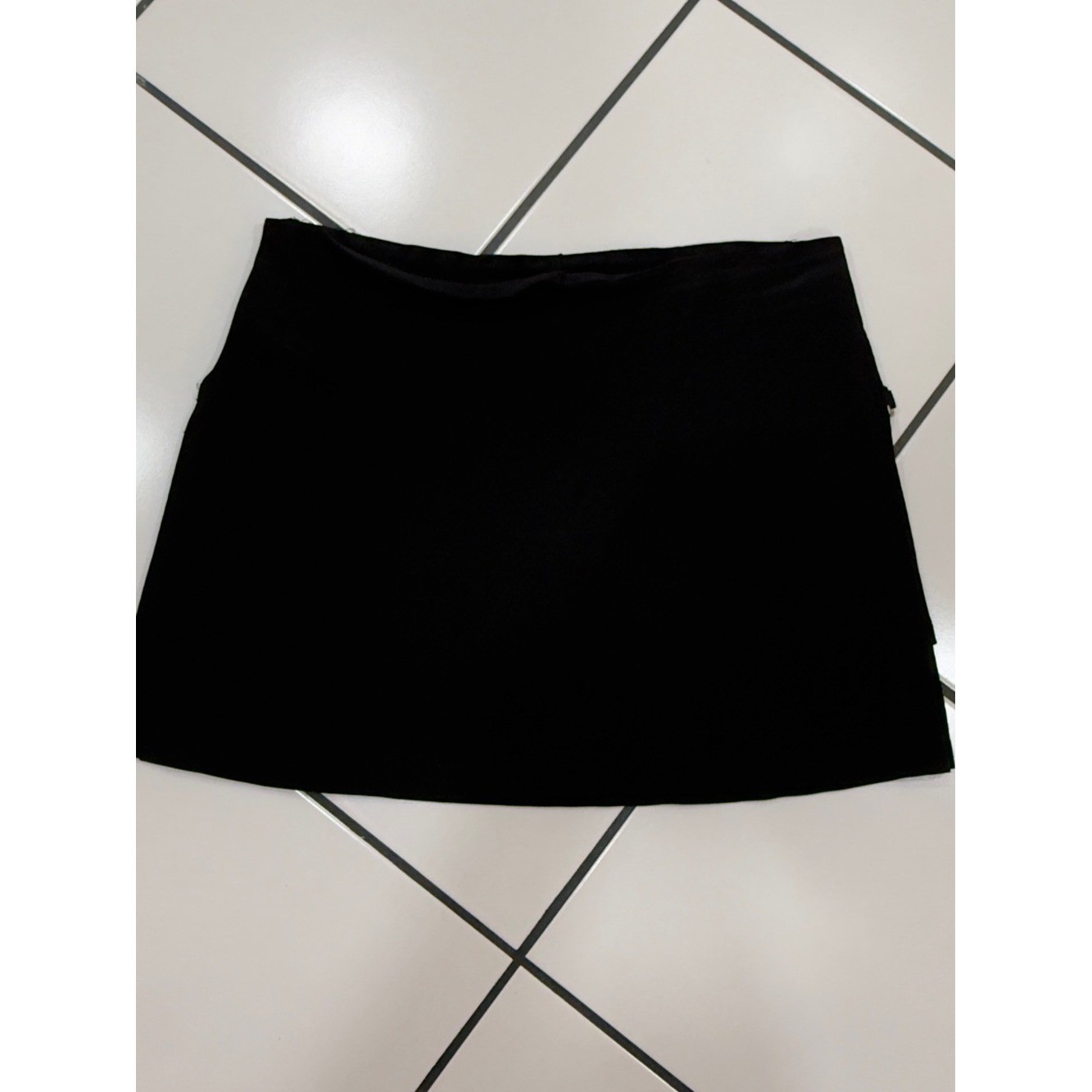Vintage Y2K Liquid Clothing Black Mini Skirt Size 12-14/ 90s Clubwear
