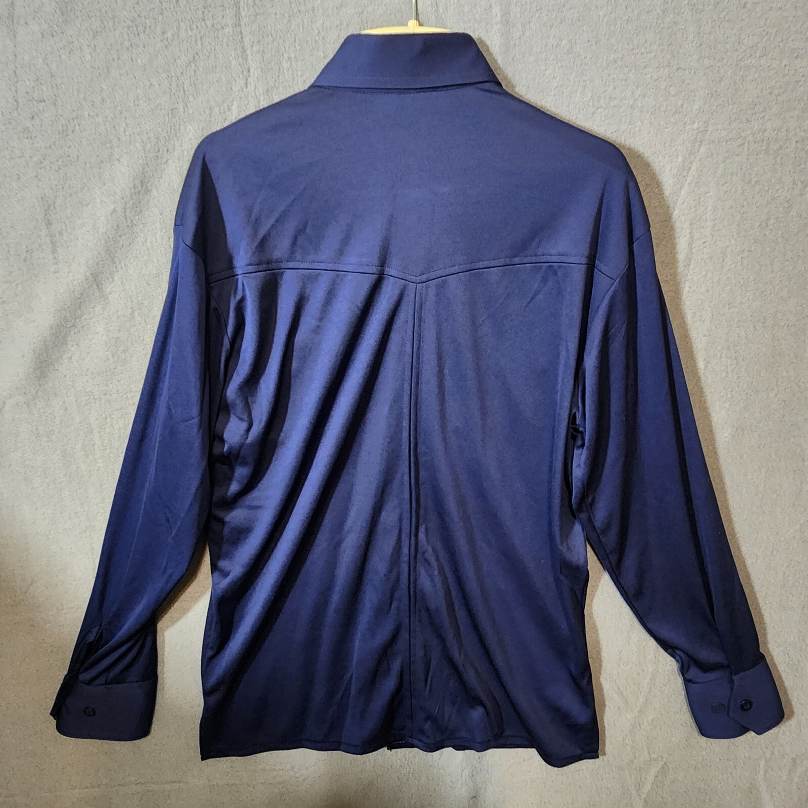 Vintage Kmart Womens Knit Sport Button Up Shirt Blue Size Medium