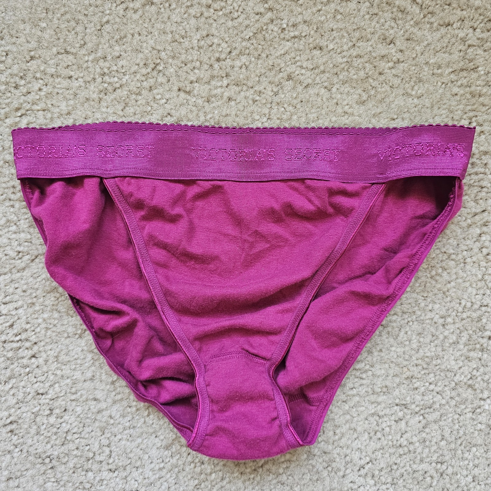 Vintage 2004 Victorias Secret high leg bikini panty logo band 100% cotton large