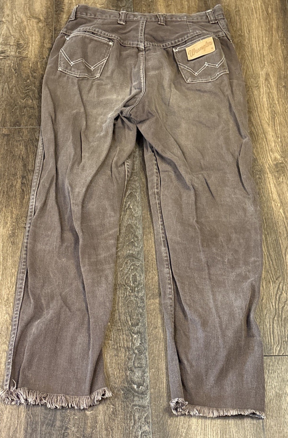 Vtg 50’s 60’s Misses Wrangler Sanforized Women’s Denim Jeans Brown 26×25 USA