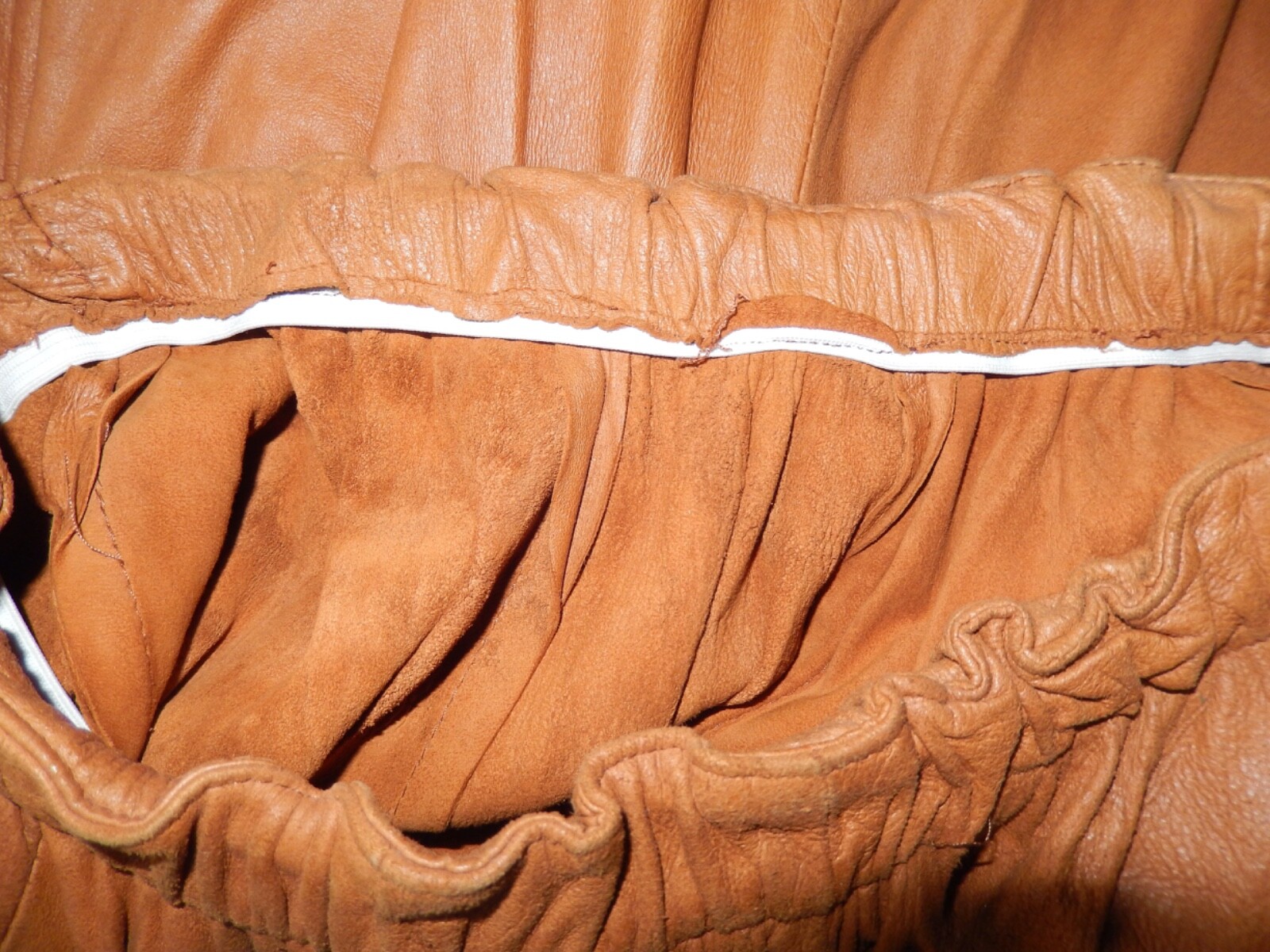 Vintage 80’s 90’s Real Brown Leather Artsy Asymmetrical Hem Mad Max Skirt