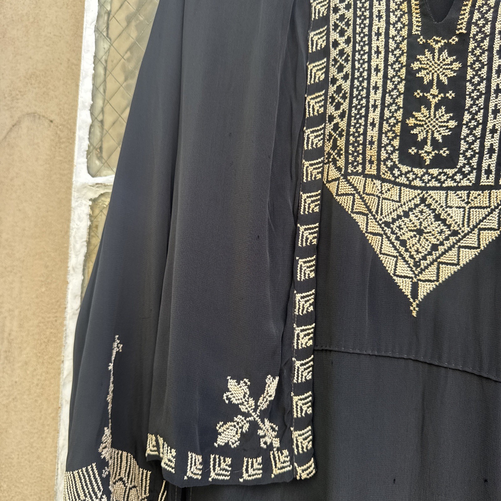 Antique 1920s Kierness Sisters Embroidered Silk Dress & Jacket Set Peasant VTG
