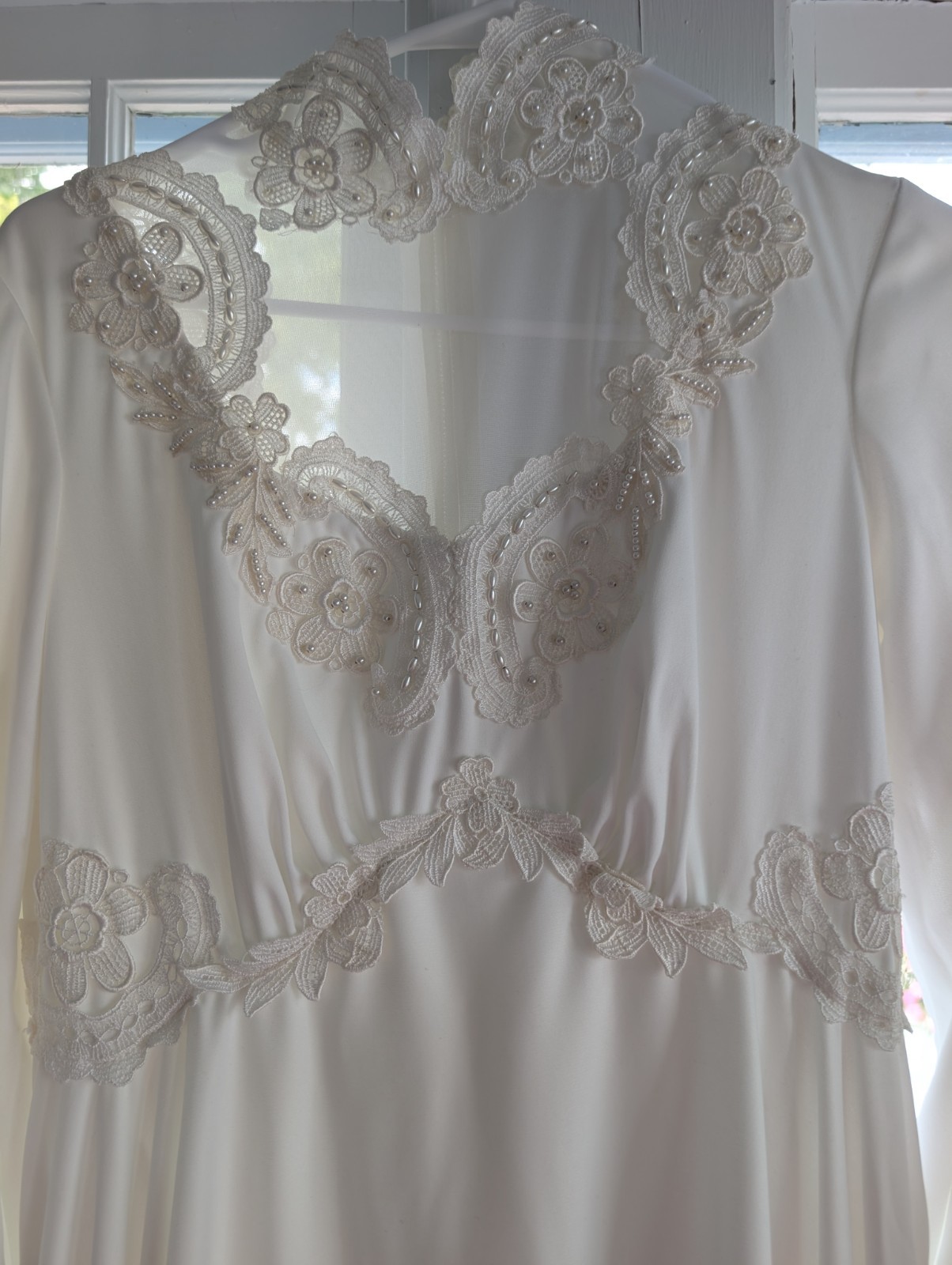 VTG 70s Gunne Sax Sz. 13/14 Romantic Wedding Bridal Lace Prairie Dress