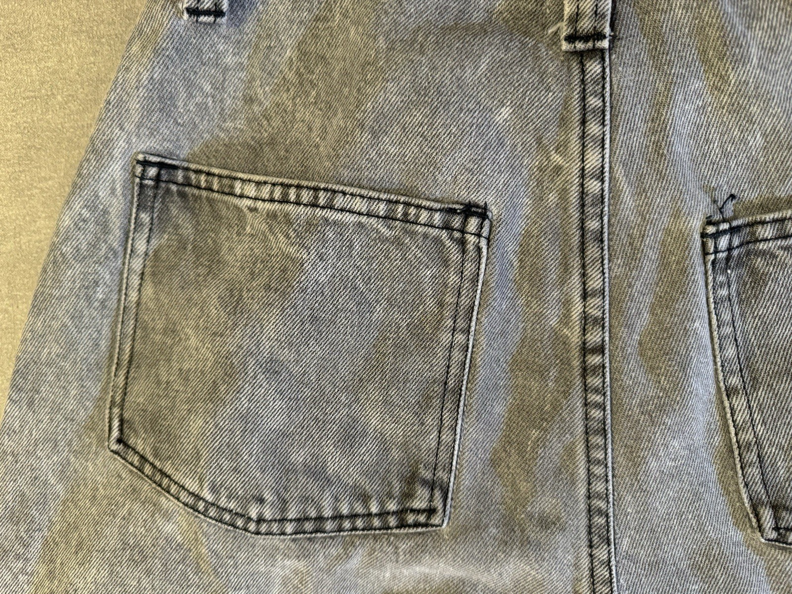 Bonjour 80s Balloon Leg Jeans Batwing V High Waist Acid Wash 26×27 Mom Jeans