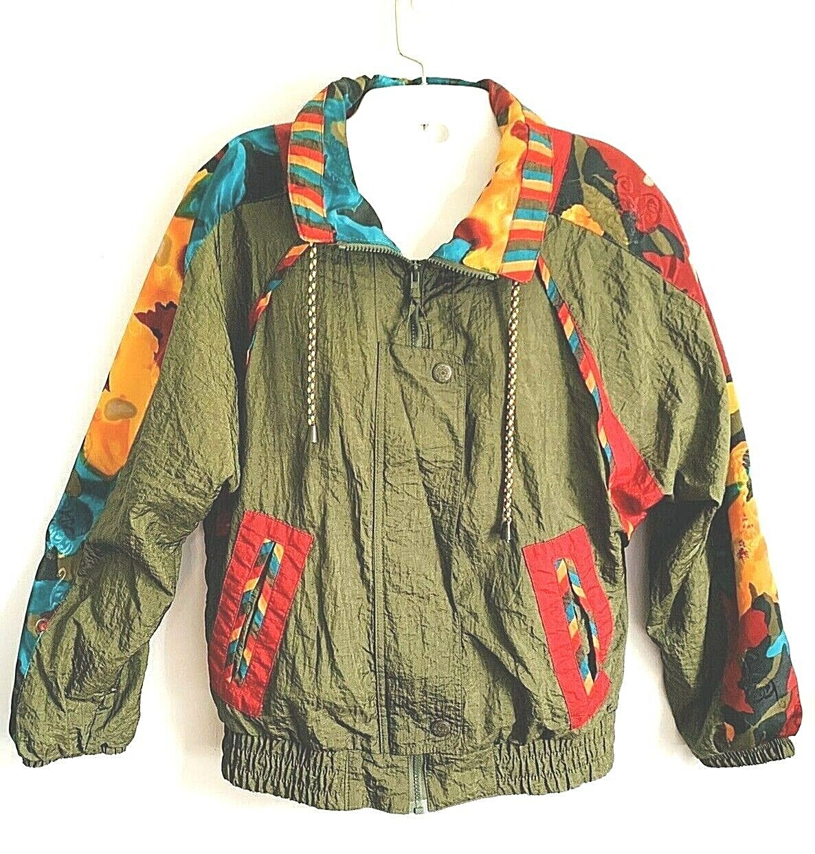 Vintage 1980’s Retro Rivers Edge Sport Woman Small Nylon Track Suit Hip Hop