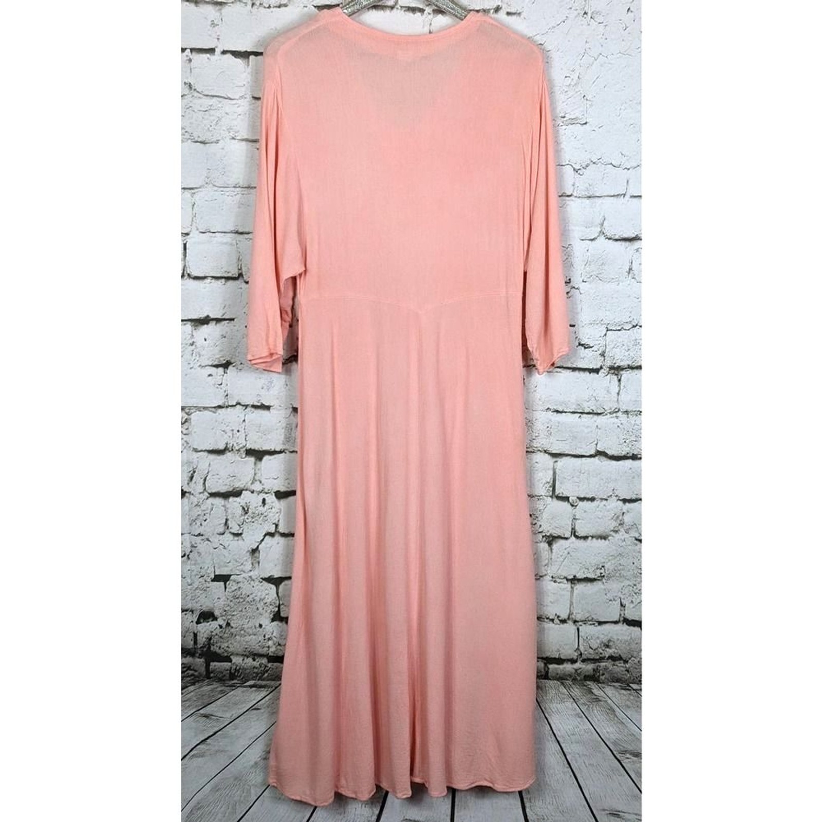 VINTAGE Carole Dolighan California Boho Lagenlook Beachy USA Maxi Dress Large