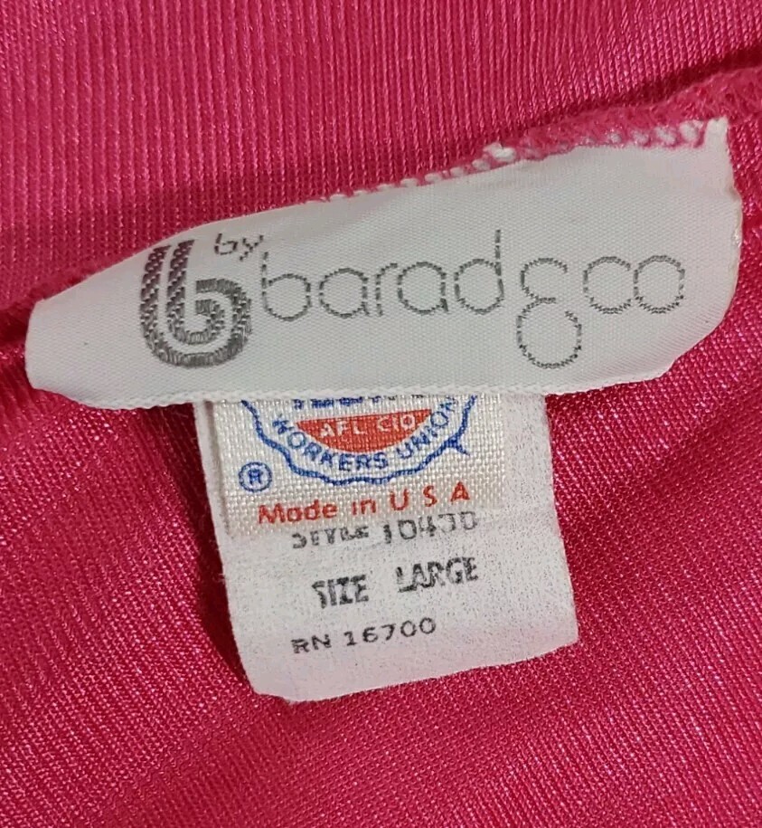 VTG Barad & Co Peignoir Set Robe & Gown Size Med/Large Pink USA ILGWU Lingerie