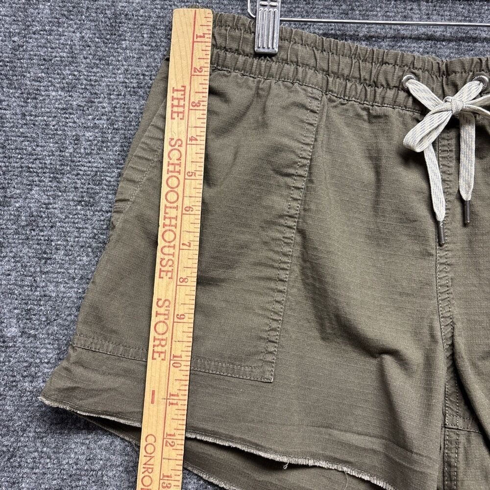 Vuori Olive Green Drawstring Jean-Style Shorts