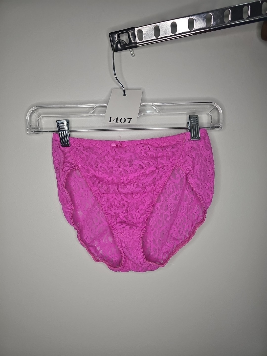 Vintage Maiden Form All Nylon Pink Lace Underwear Size Large