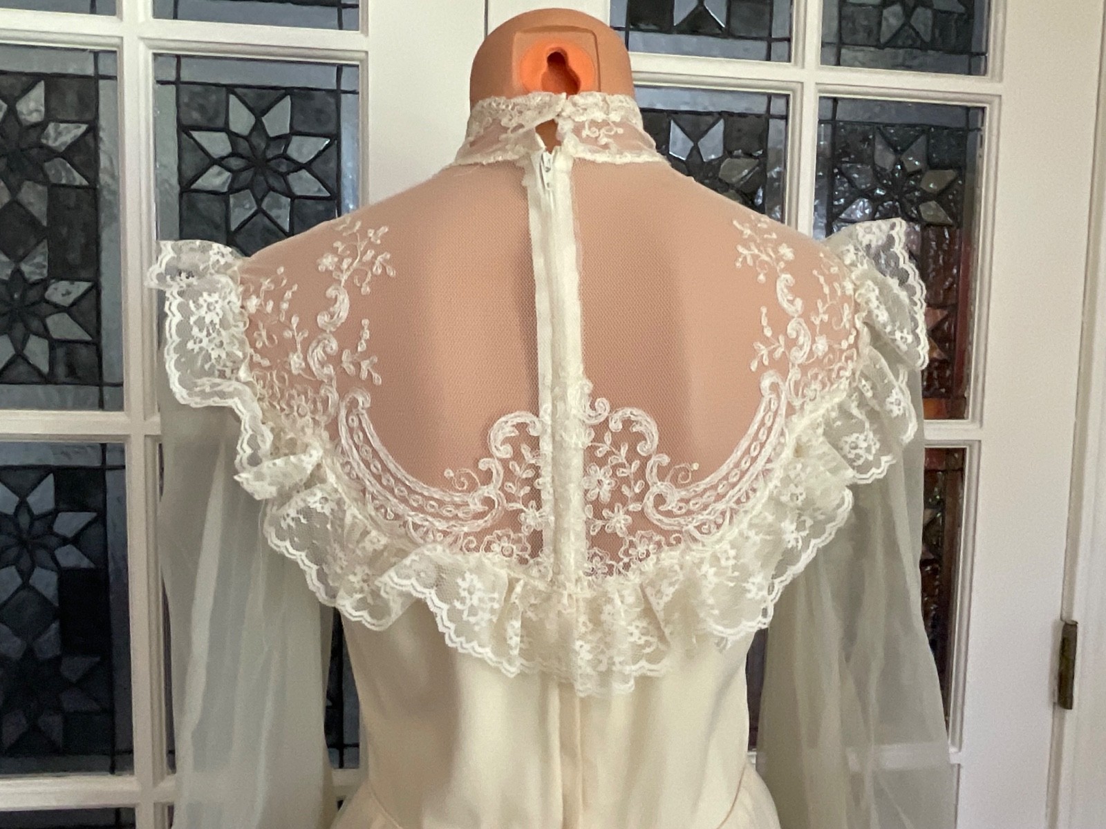 Vintage Eve Of Milady Wedding Dress Boho Victorian Prairie CottageCore Small