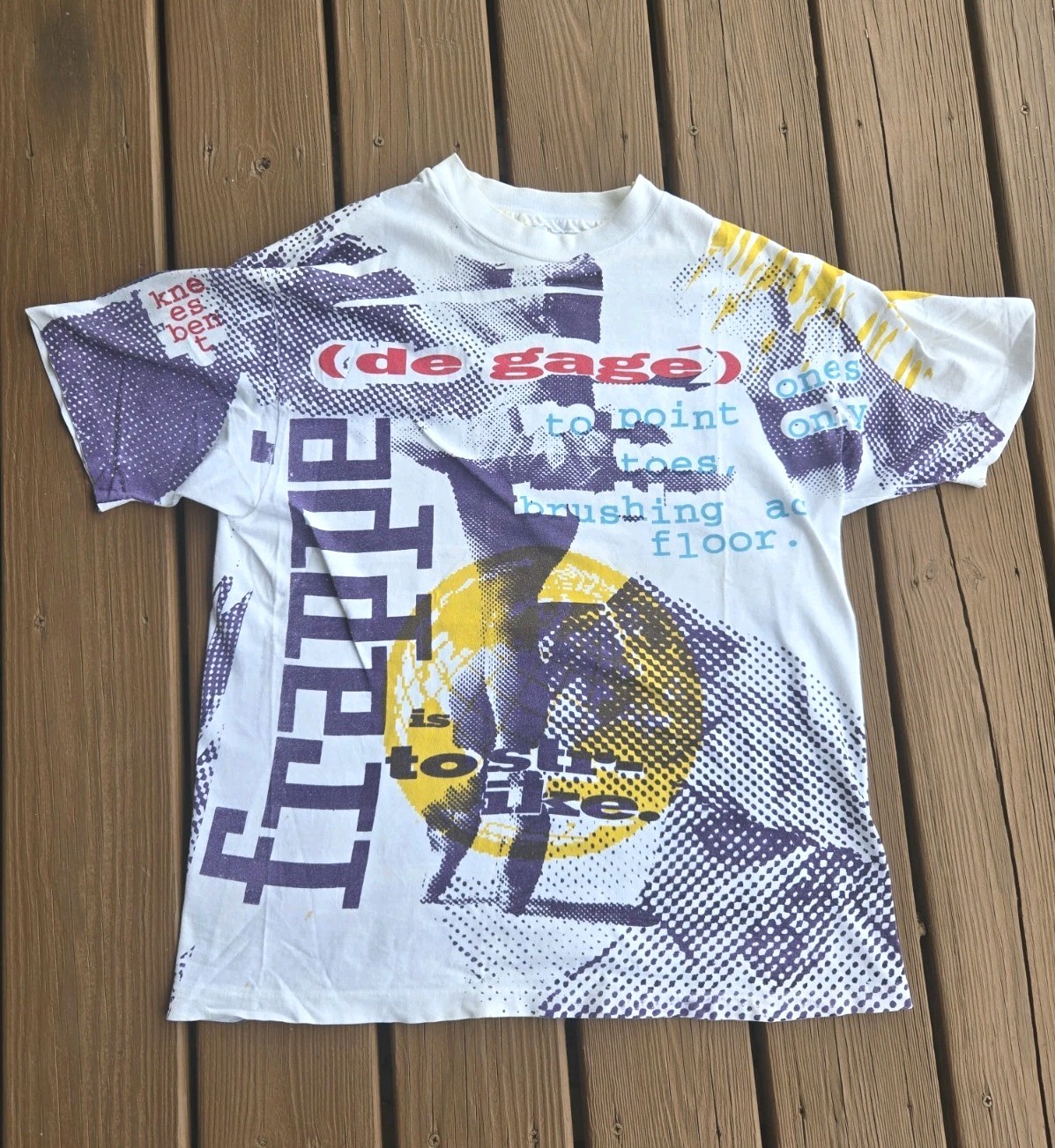 Vintage Ballet Dance Graphic T-Shirt All Over Print De Gage Frappe Streetwear
