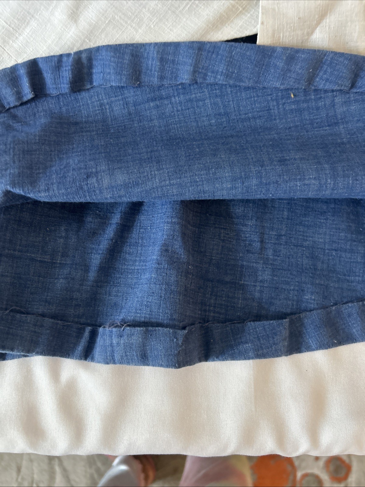 Vintage 1960 St. Roque Chambray Button Up Drop Waist Mini Shift Dress Size-S