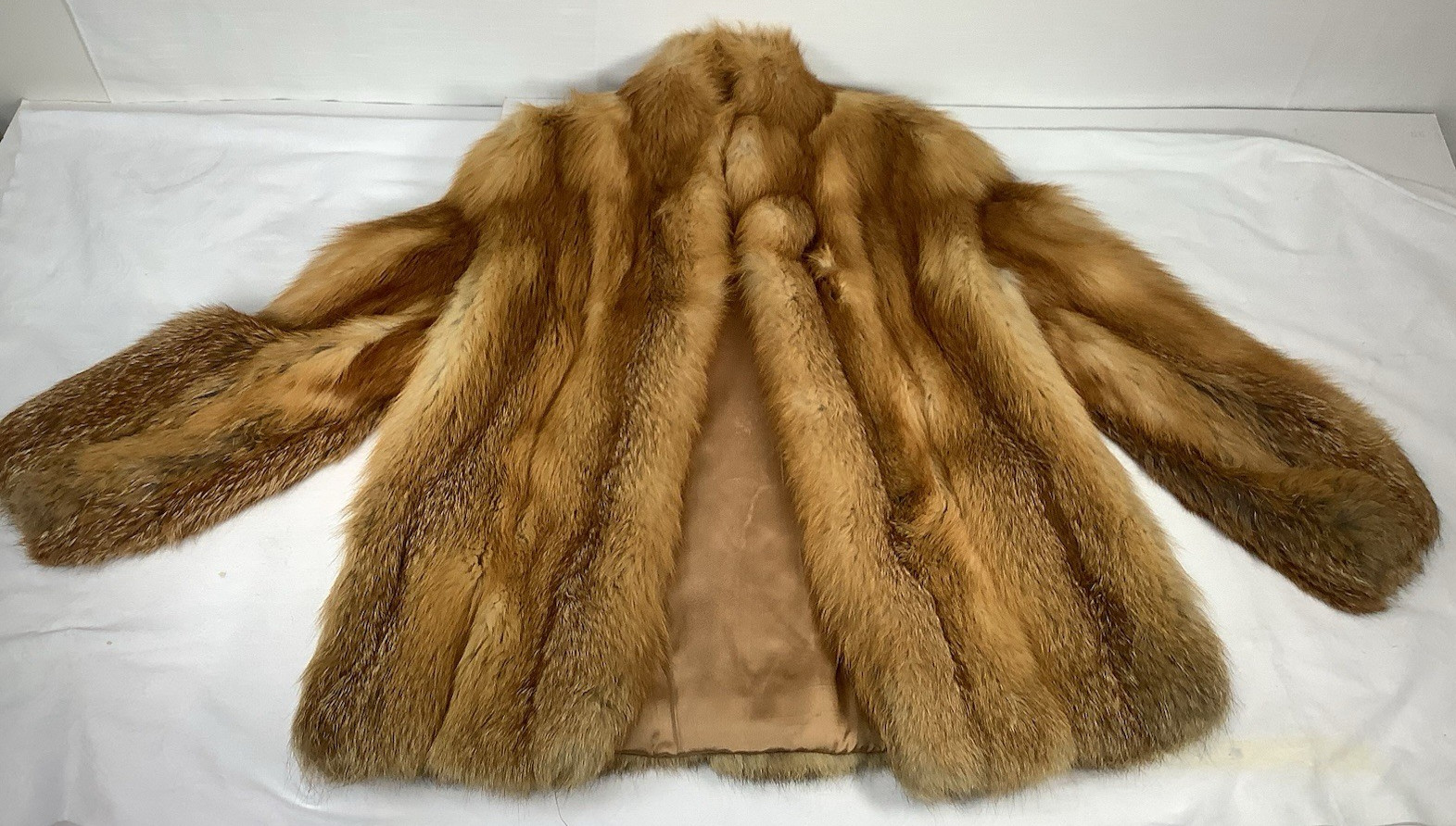 Vintage M. Solomon Genuine Red Fox Fur Coat & Matching Hat Set Medium | 2-PC Lot