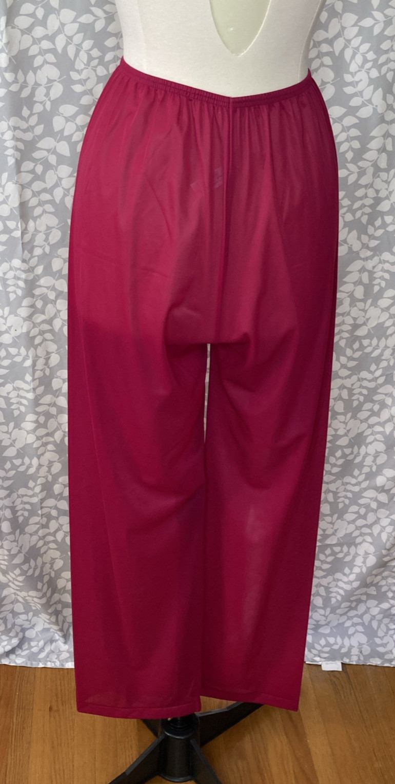 Vintage Vanity Fair 3 Pc Magenta Short Sleeve Pajama Set w/Robe, Size M, Unworn