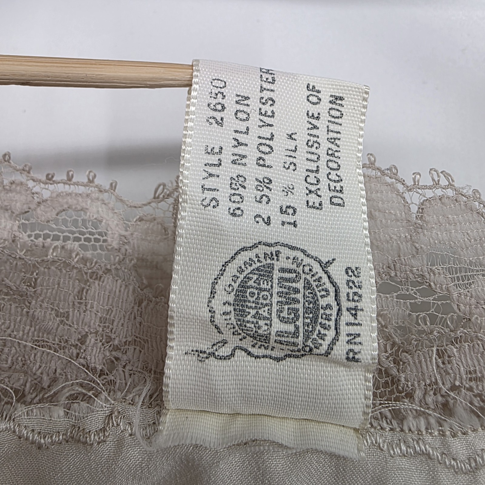 Vintage 1970s Eyeful by Flaums Peignoir Set Ivory Lace Silk Blend Union Made