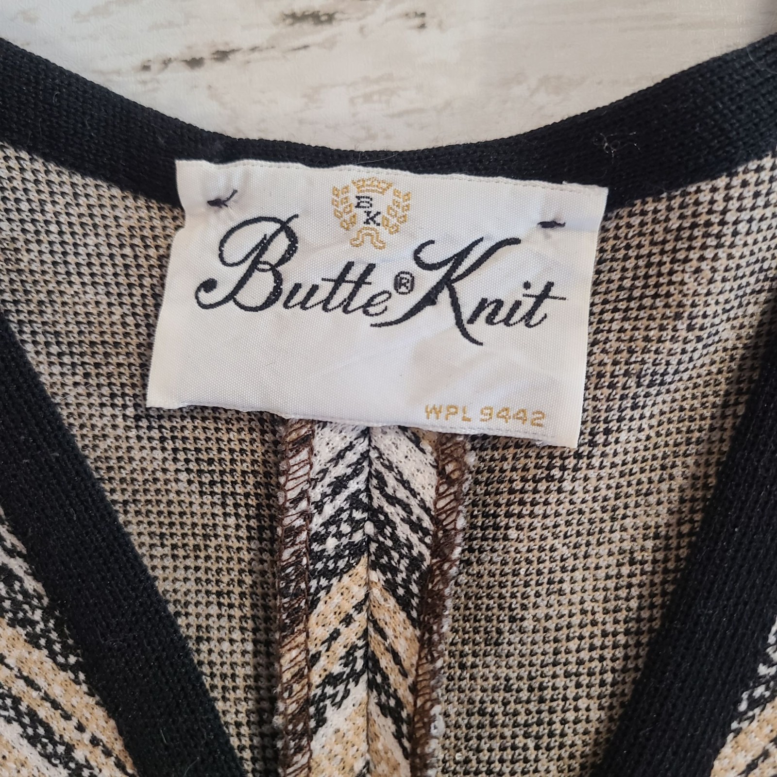 Vintage 60s 70s Butte Knit Striped Poncho Striped Retro Free Size Lagenlook