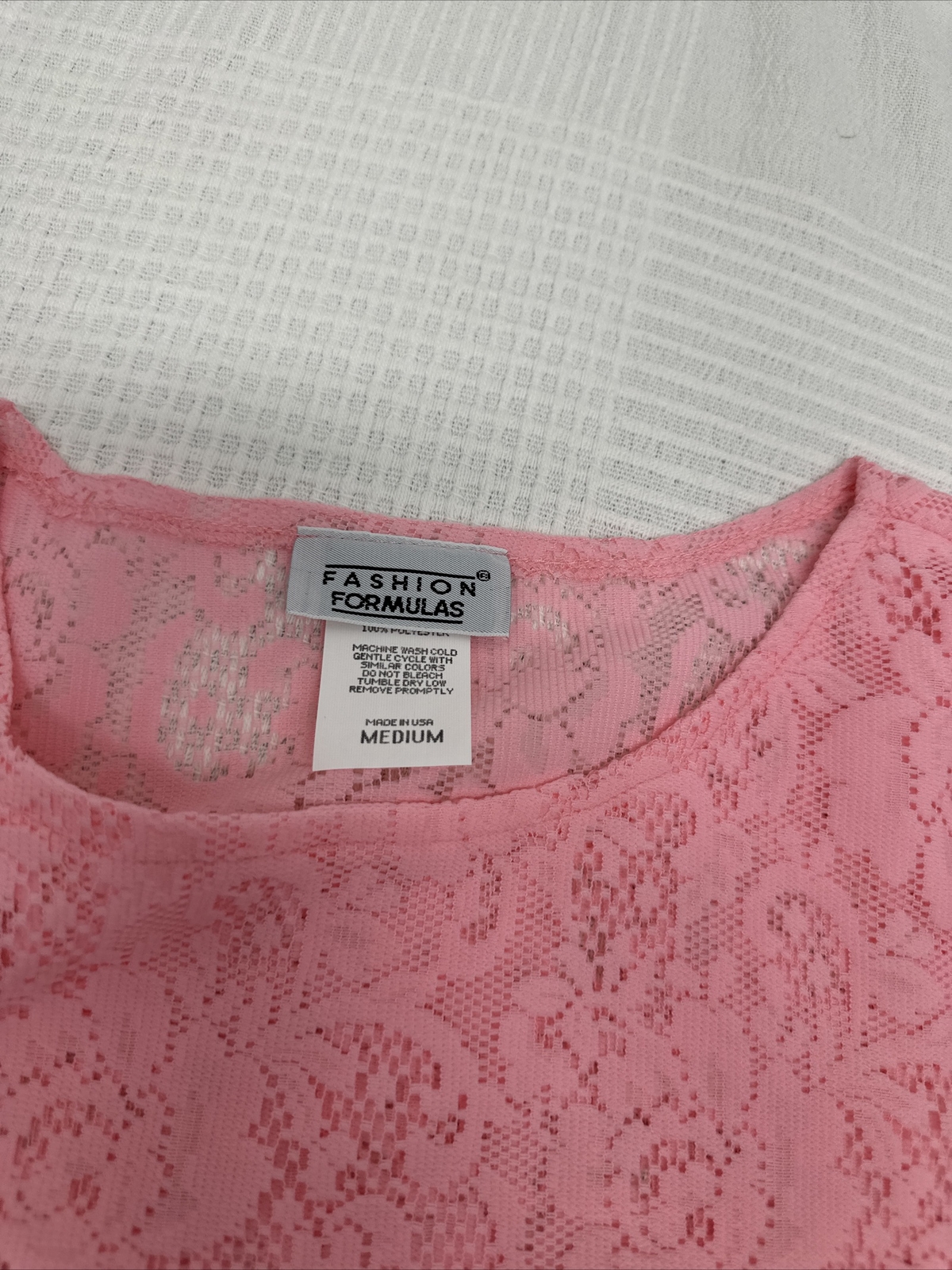 New Vintage Sheer See Through Petal Pink Shirt Fashion Formulas Medium