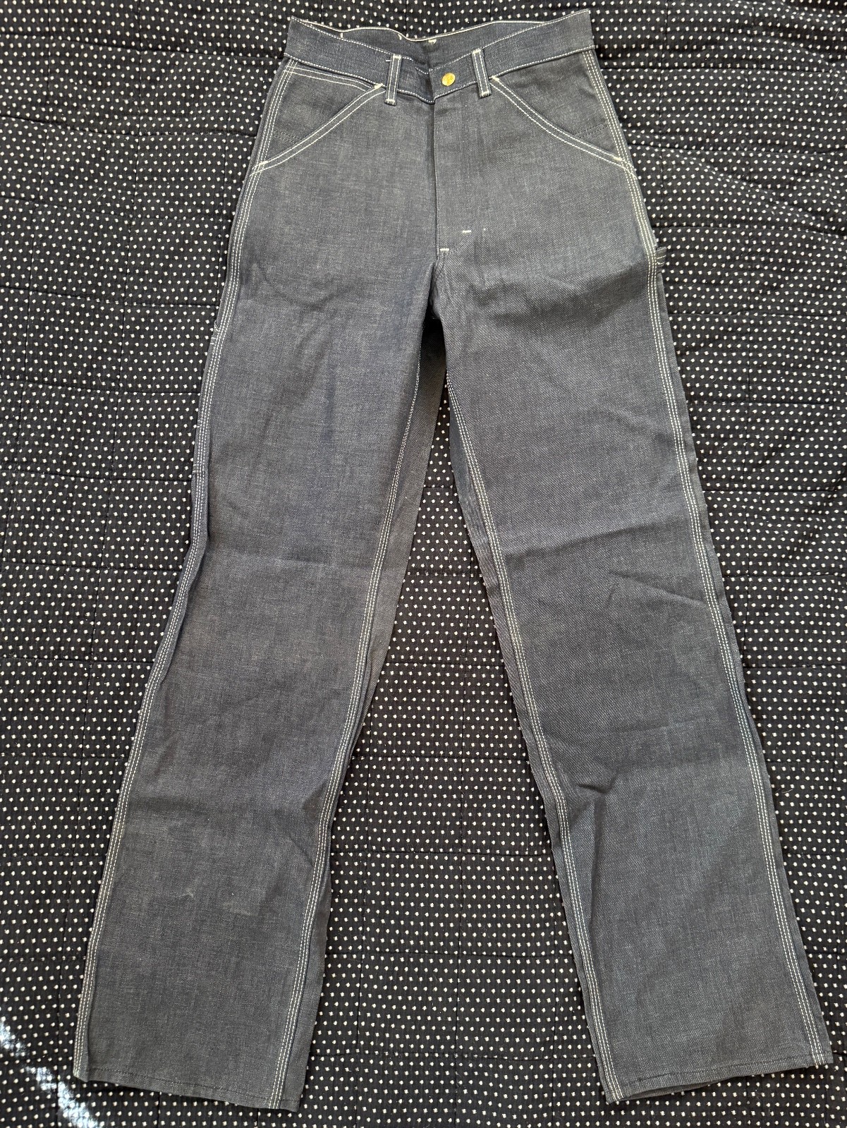 Lee Vintage 70’s Student Dungarees Denim Jeans 28×34 Deadstock NOS Made in USA