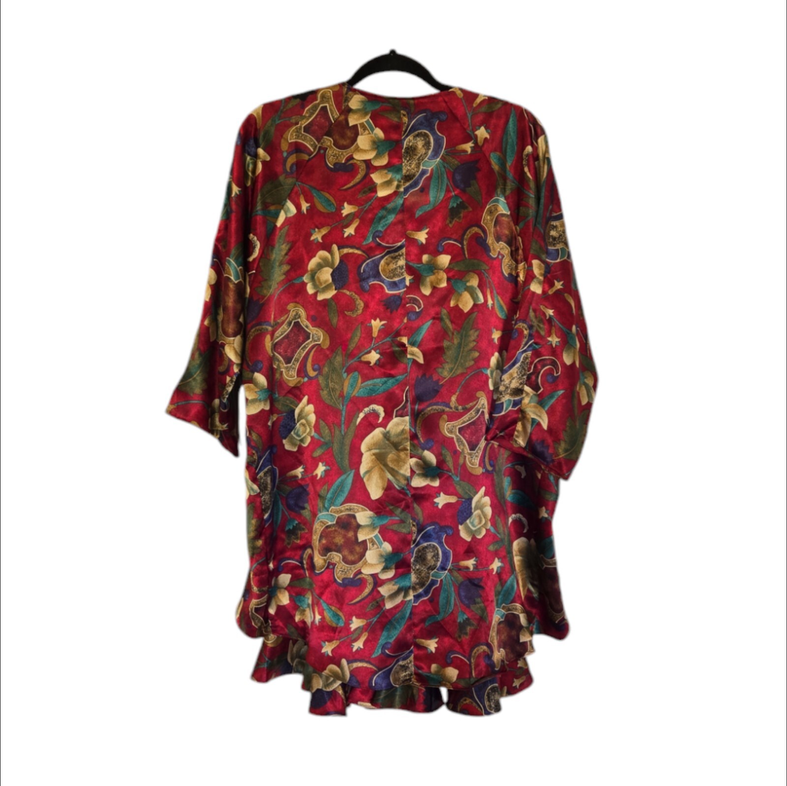 Victoria Secret Women’s Gold Label Floral Night Vintage Dress Robe 2 Pieces Sz M