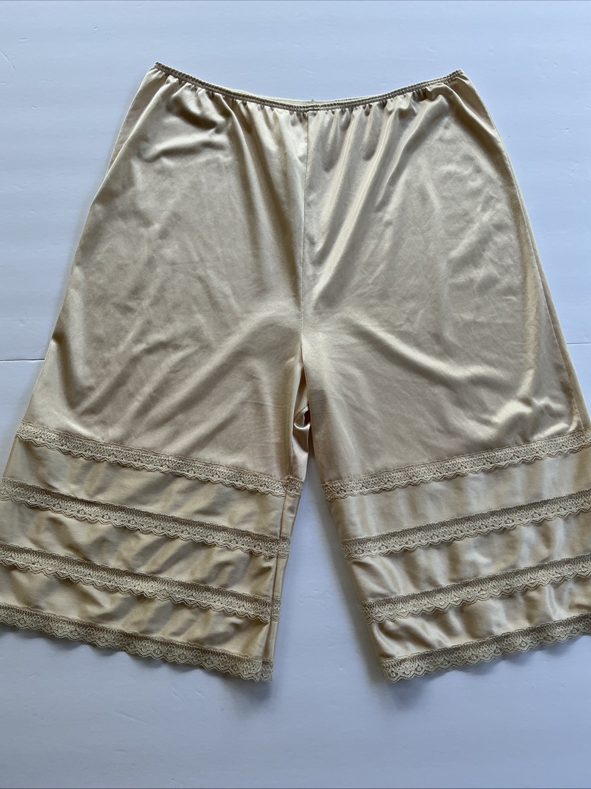 Vintage Sears Bloomers Pettipants Large Cream Lace Coquette Cottagecore Granny
