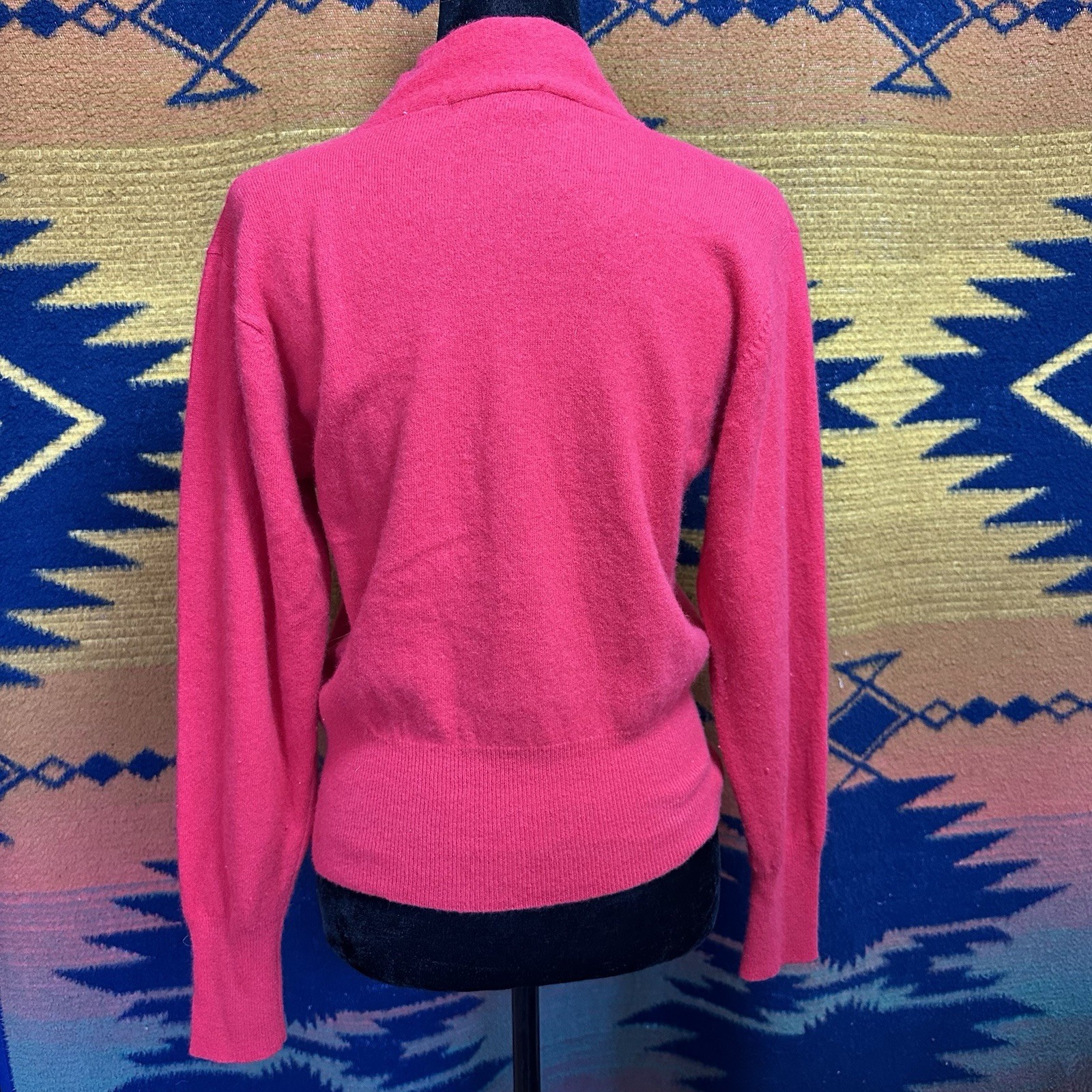 Vintage Christie & Jill Lambswool Angora Rabbit Hair Red Sweater. Medium.