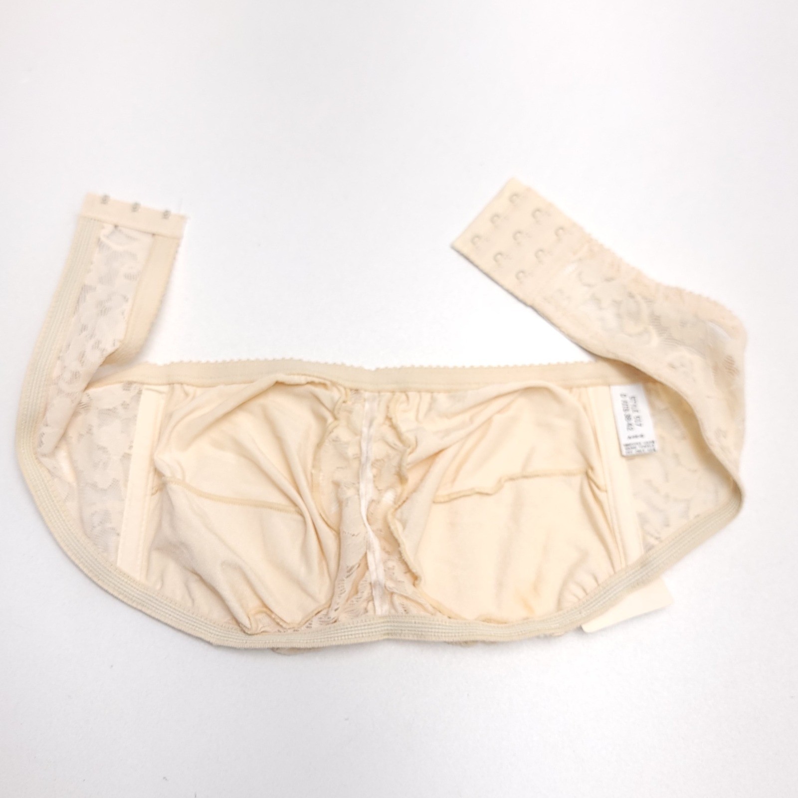 Vintage Target Strapless Lace Bra Beige Style 517 Fits 38-42 D ILGWU Union Made