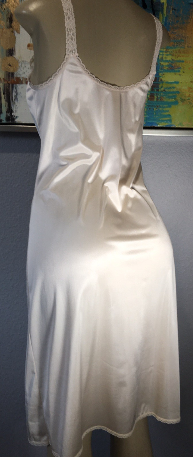 Vtg Maidenform Special Nude Shiny Nylon Full Slip 34
