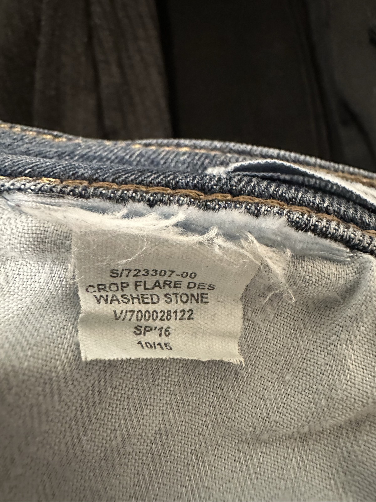 BANANA REPUBLIC Women’s 30 Blue Mid Rise Crop Flare Raw Jeans