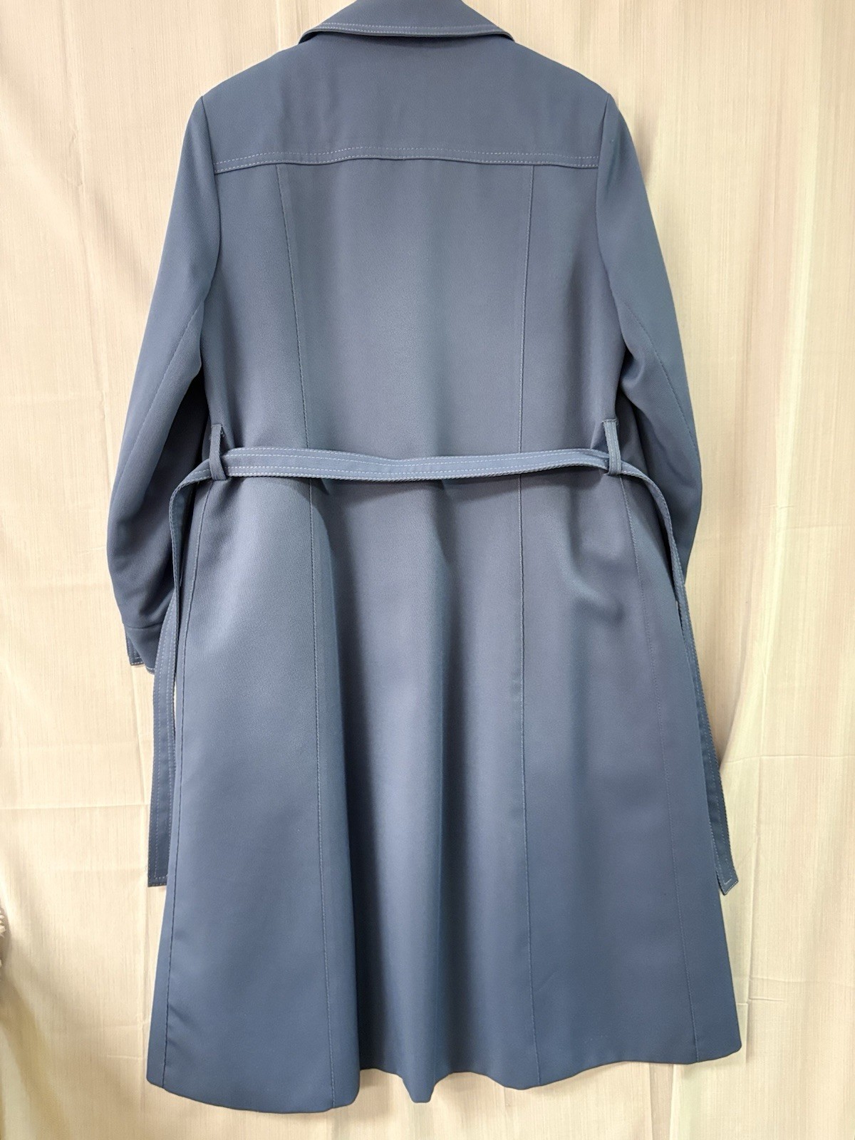 Vintage Forecaster of Boston Blue Trench Coat Jacket Women’s Long Sz 18