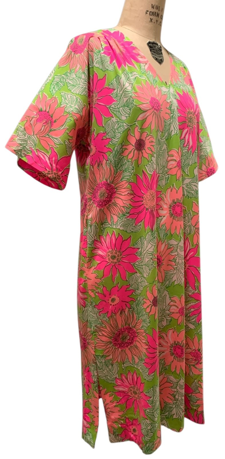 LILLY PULITZER Fabric ERIO BOCCI KWHP Vintage 80s Women’s Nylon Dress – Sz L/XL