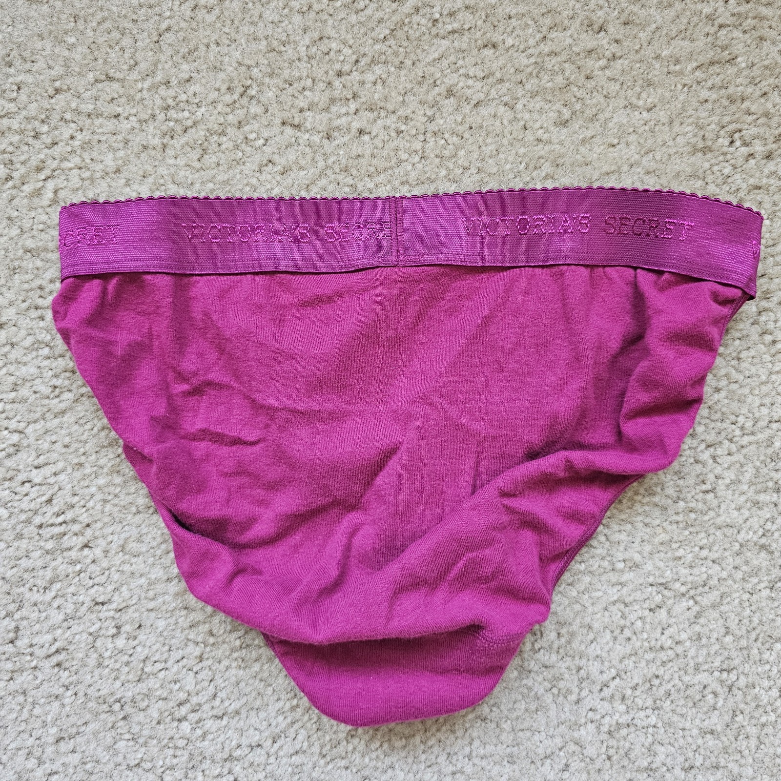 Vintage 2004 Victorias Secret high leg bikini panty logo band 100% cotton large