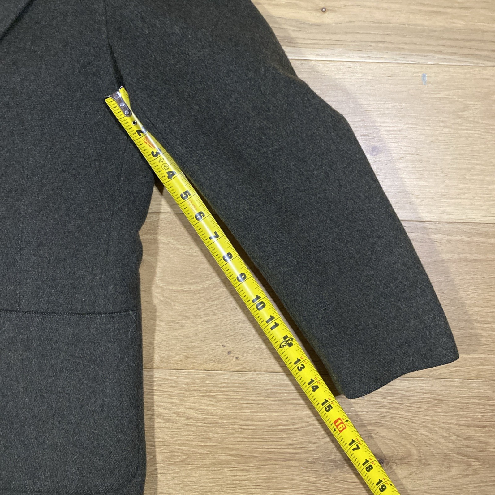VTG L.L.Bean Wool Blazer Jacket Women’s Size 12 Reg Dark Green Tweed USA Made