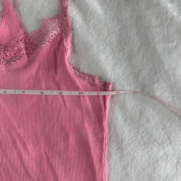 No Boundaries pink racerback lace babydoll cami tank top y2k vintage mcbling