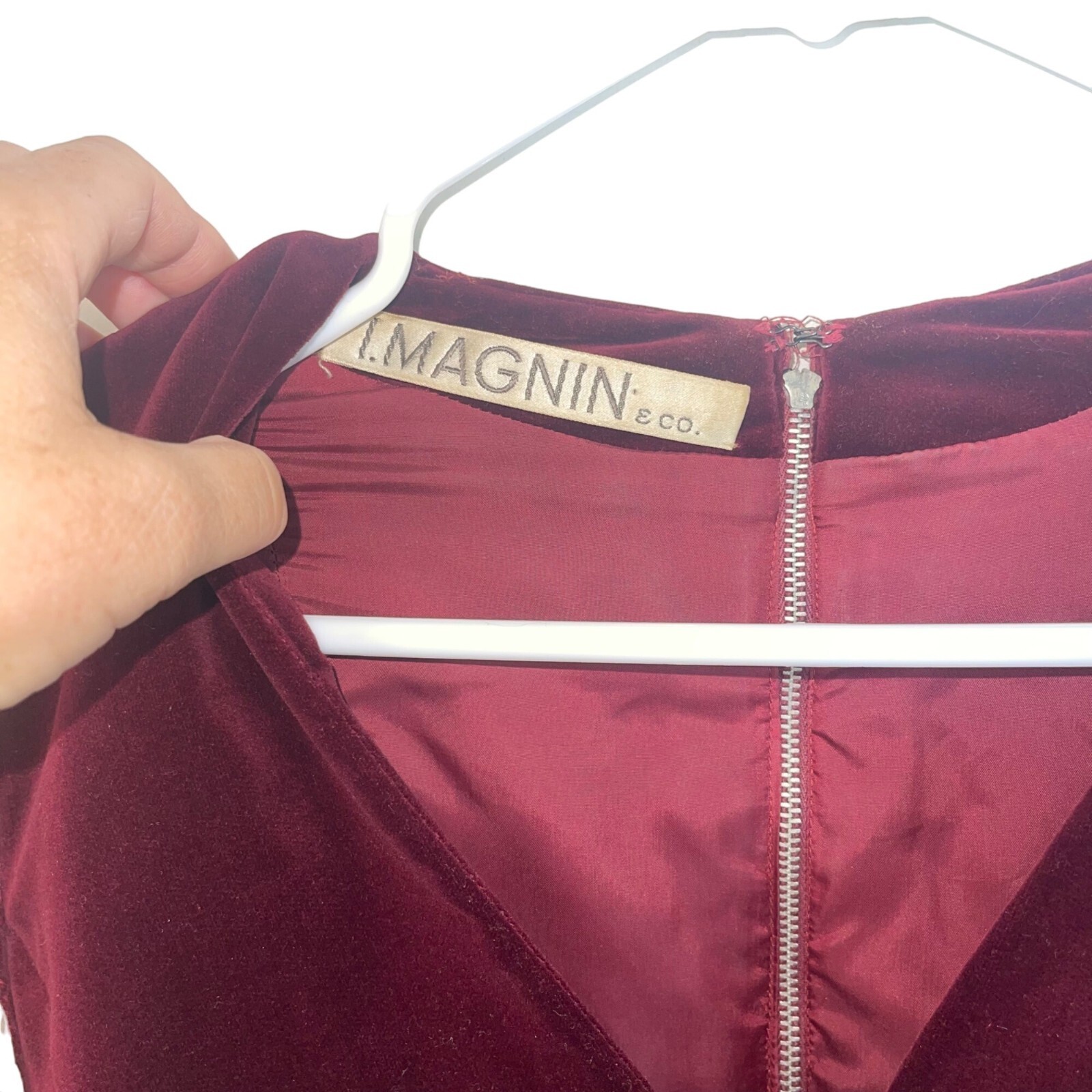 I. Magnin Dress Womens Size XS Deep Red Vintage 1960s Mini Gayle Kirkpatrick