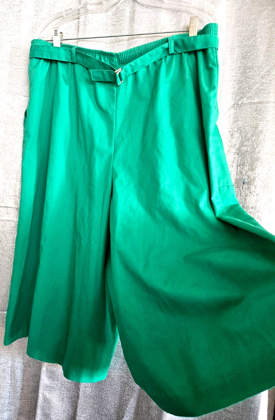 Vintage Donnkenny Woman Wide Legged Culottes 16 Green USA