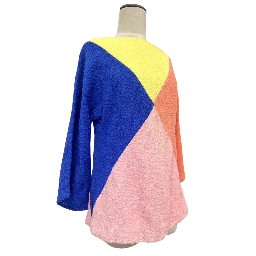 Vintage 1950s Emilio Pucci for Rose Marie Reid Terry Cloth Color Blocked Top
